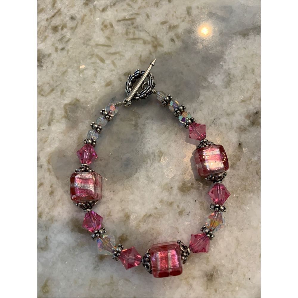 .925 Venetian Glass Bracelet
